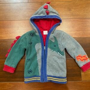 Hanna Andersson - Boys 2/2T - Dinosaur Full-Zip Hood